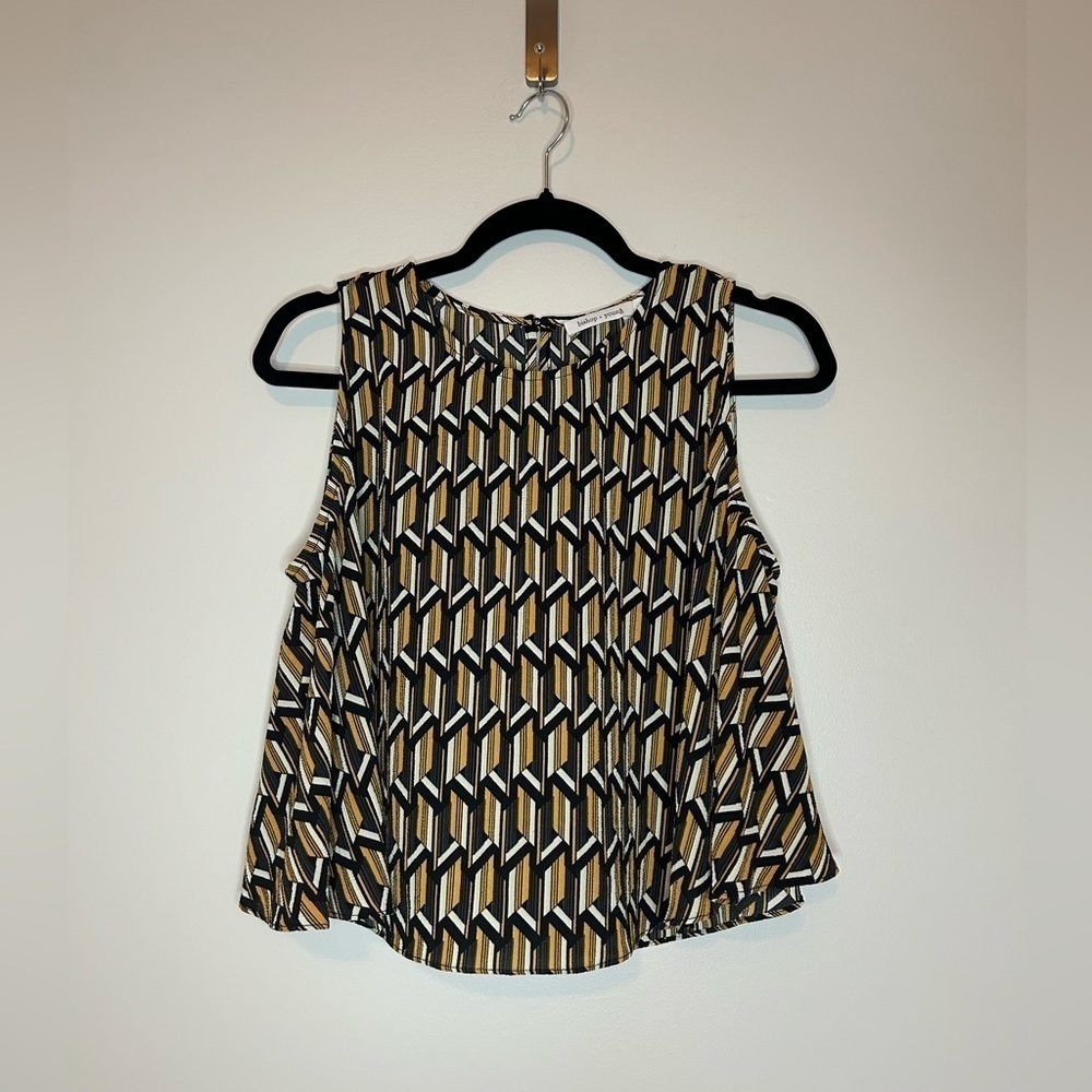 Anthropologie Bishop + Young Geo Print Cropped Top Size M